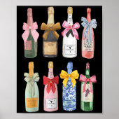 Christmas New Year Champagne Gl Coquette Bot-tle M Poster (Vorne)