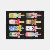 Christmas New Year Champagne Gl Coquette Bottle  Fleecedecke (Vorderseite (Horizontal))