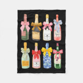 Christmas New Year Champagne Gl Coquette Bottle Fleecedecke (Vorderseite)