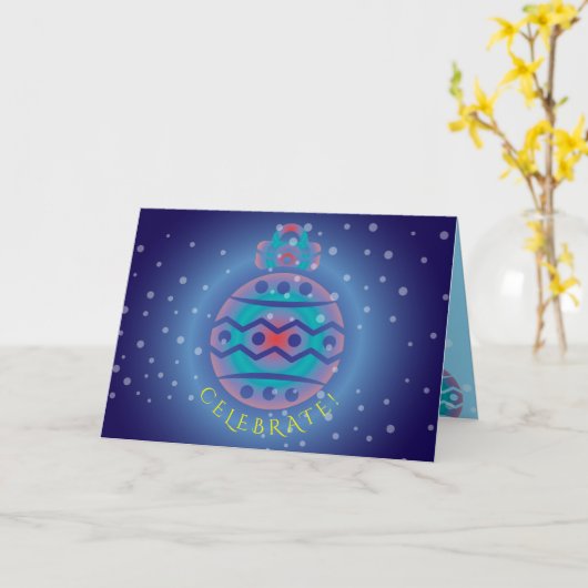 Christmas & New Year’s Greeting Card Karte (Gelbe Blume)