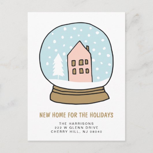 Christmas New Zuhause Feiertagspostkarte (Vorderseite)