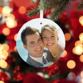 Christmas Newlyred Glitzer Foto Ornament Aus Metall