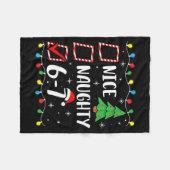 Christmas Nice Naughty 67 Brainrot Funny 6-7 Meme Fleecedecke (Vorderseite (Horizontal))
