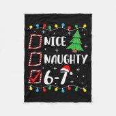 Christmas Nice Naughty 67 Brainrot Funny 6-7 Meme Fleecedecke (Vorderseite)