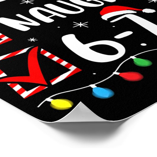 Christmas Nice Naughty 67 Brainrot Funny 6-7 Meme  Poster (Ecke)
