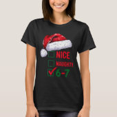 Christmas Nice Naughty 67 Brainrot Funny 6-7 Meme  T-Shirt (Vorderseite)