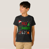 Christmas Nice Naughty 67 Brainrot Funny 6-7 Meme T-Shirt (Vorne ganz)