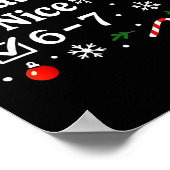 Christmas Nice Naughty 67 Funny 6-7 Meme Slang Poster (Ecke)