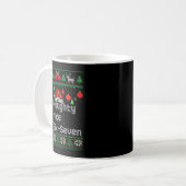 Christmas Nice Naughty 6-7 Six Seven Ugly Christma Kaffeetasse (Vorderseite Links)