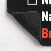 Christmas Nice Naughty Bruh Funny Xmas List Mousepad (Ecke)