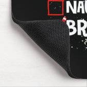 Christmas Nice Naughty Bruh Meme Funny Xmas List B Mousepad (Ecke)