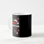 Christmas Nice Naughty Dialysis Tech Scrub Top Men Kaffeetasse (Vorderseite Links)