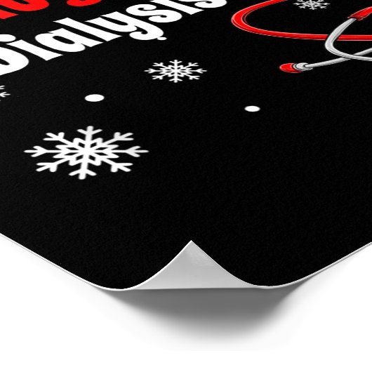 Christmas Nice Naughty Dialysis Tech Scrub Top Men Poster (Ecke)