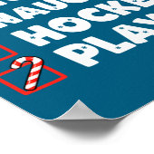 Christmas Nice Naughty Hockey Player List Santa Ch Poster (Ecke)