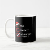 Christmas Nice Naughty Insufficient Evidence Santa Kaffeetasse (Links)