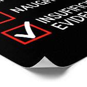 Christmas Nice Naughty Insufficient Evidence Santa Poster (Ecke)