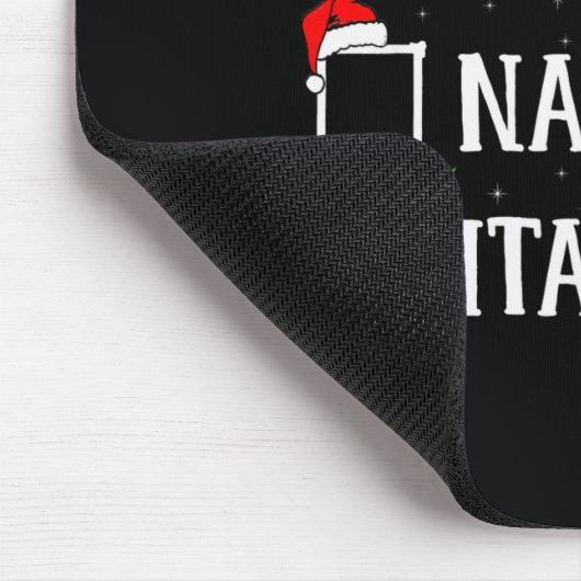 Christmas Nice Naughty Italian Funny Xmas Holiday Mousepad (Ecke)