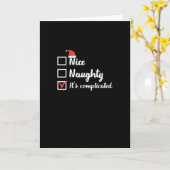 Christmas Nice Naughty Its Complicated Karte (Gelbe Blume)