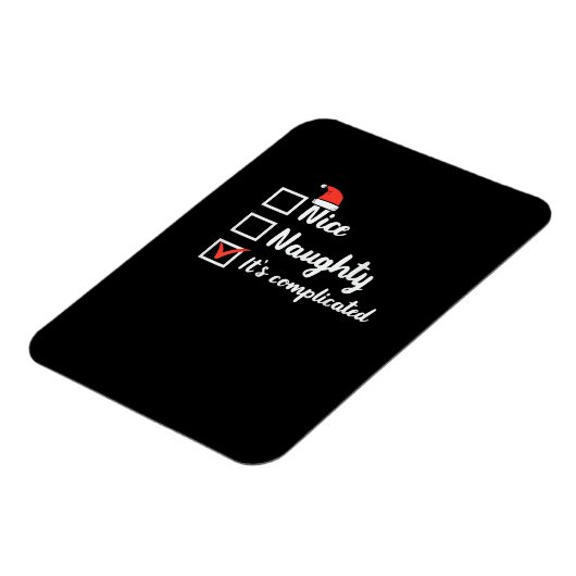 Christmas Nice Naughty Its Complicated Magnet (Linke Seite)