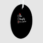 Christmas Nice Naughty Its Complicated Ornament (Vorderseite)