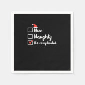 Christmas Nice Naughty Its Complicated Serviette (Vorderseite)