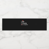 Christmas Nice Naughty Its Complicated  Wasserflaschenetikett (Einzelnes Label)