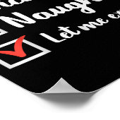 Christmas Nice Naughty Let Me Explain Funny Xmas M Poster (Ecke)