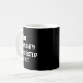 Christmas Nice Naughty Sister Did It Xmas Family B Kaffeetasse (Vorderseite Links)