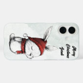 Christmas Niedlich Bunny Red Hat Case-Mate iPhone Hülle (Rückseite (Horizontal))
