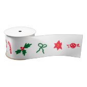 CHRISTMAS Niedlich Doodle Whimsical CUSTOM Urlaub Satinband (Spule)