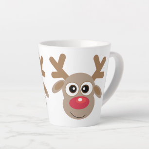 Christmas Niedlich Reindeer Cartoon White Milchtasse