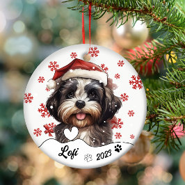 Christmas Niedlich Shih Tzu Dog Personalisiert Keramik Ornament