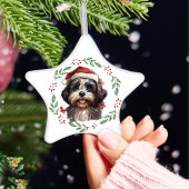 Christmas Niedlich Shih Tzu Dog Personalisiert Keramik Ornament