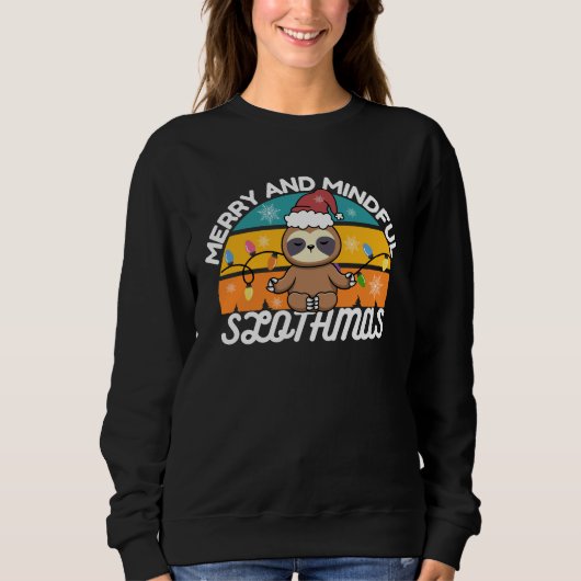 Christmas Niedlich Sloth Lover Pun Sweatshirt (Vorderseite)
