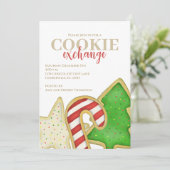 Christmas Niedlich Whimsical Sweet Cookie Exchange Einladung (Stehend Vorderseite)