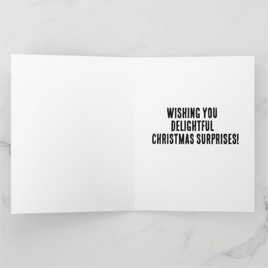 CHRISTMAS NIEDLICHE CAT-ÜBERRASCHUNGEN Grußkarte Karte (Innenseite)