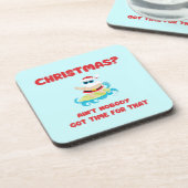 Christmas? Niemand Got Zeit für diesen Witz Getränkeuntersetzer (Linke Seite)