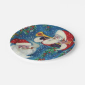 CHRISTMAS NIGHT / DREI SANTA PAPPTELLER (Schrägansicht)