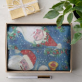 CHRISTMAS NIGHT / DREI SANTA SEIDENPAPIER (Geschenk)