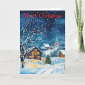 Christmas Night Feiertagskarte (Vorderseite)