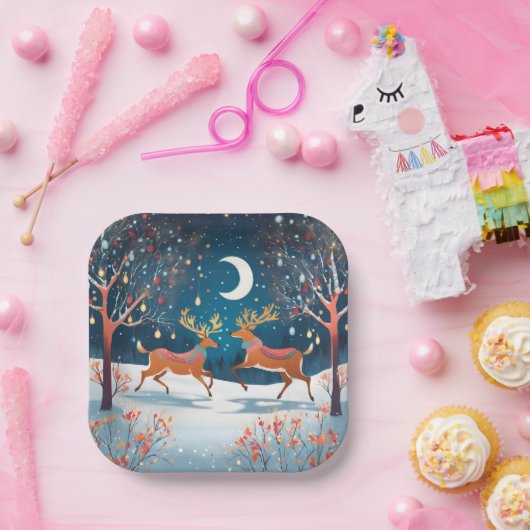 Christmas Night Pappteller (Party)