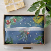 CHRISTMAS NIGHT / SANTA CLAUS MIT TOYS SEIDENPAPIER (Geschenk)