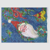 CHRISTMAS NIGHT / SANTA CLAUS MIT TOYS SEIDENPAPIER (Vorderseite)