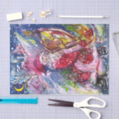 CHRISTMAS NIGHT /SANTA CLAUS SPIELHARP SEIDENPAPIER (Handwerk)