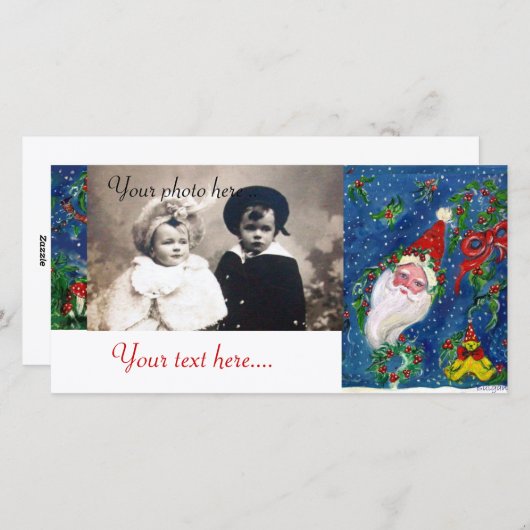 CHRISTMAS NIGHT / SANTA FEIERTAGSKARTE (Vorne/Hinten)