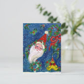 CHRISTMAS NIGHT / SANTA FEIERTAGSPOSTKARTE (Stehend Vorderseite)