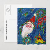 CHRISTMAS NIGHT / SANTA FEIERTAGSPOSTKARTE (Vorne/Hinten)
