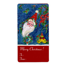 CHRISTMAS NIGHT / SANTA MIT SPIELZEUGEN UND ROT BO