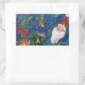 CHRISTMAS NIGHT / SANTA RECHTECKIGER AUFKLEBER (Tasche)