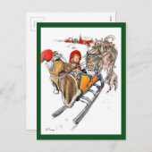 Christmas Nisse und Kersti Feiertagspostkarte (Vorne/Hinten)